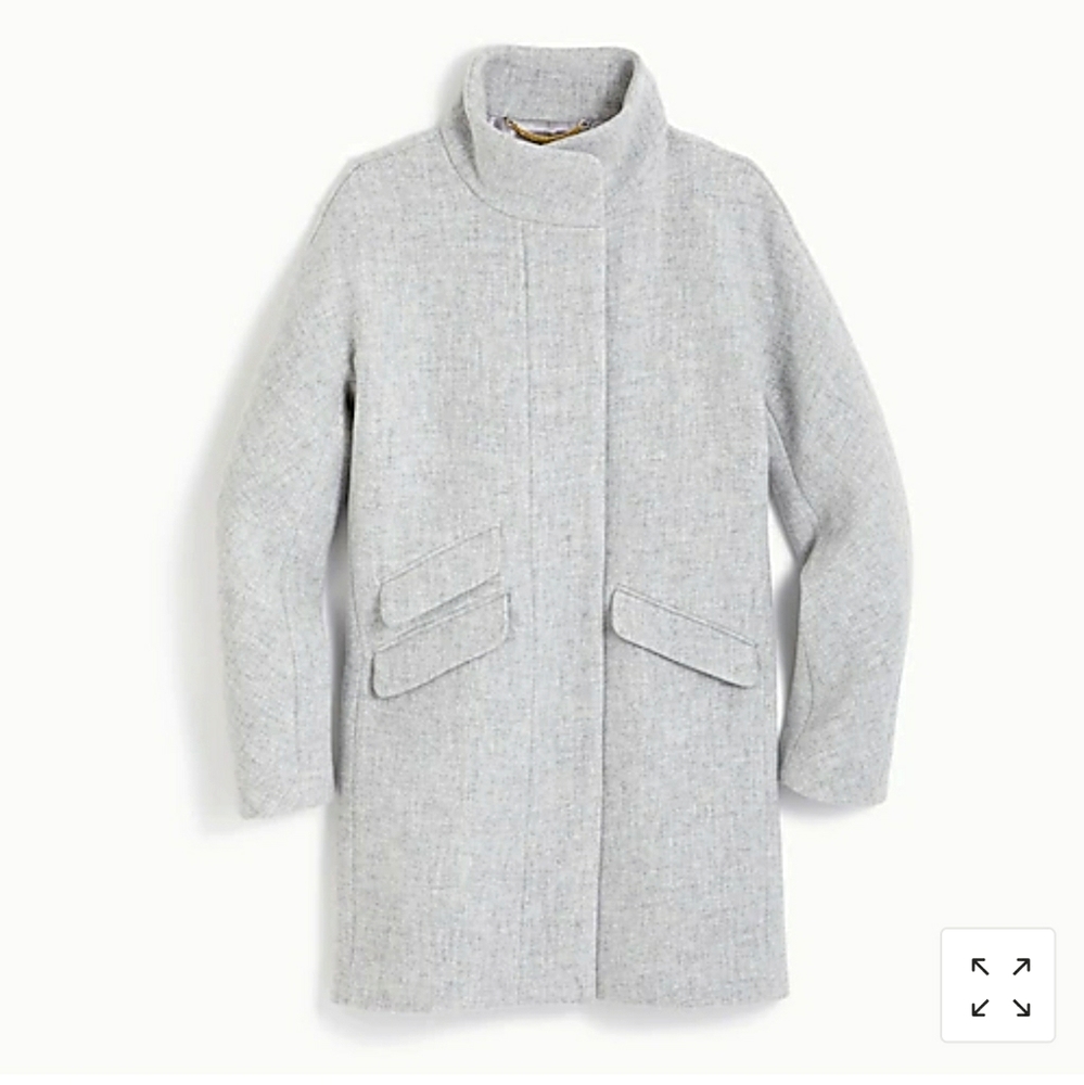 J Crew Cocoon Coat in Italian stadium-clot…
